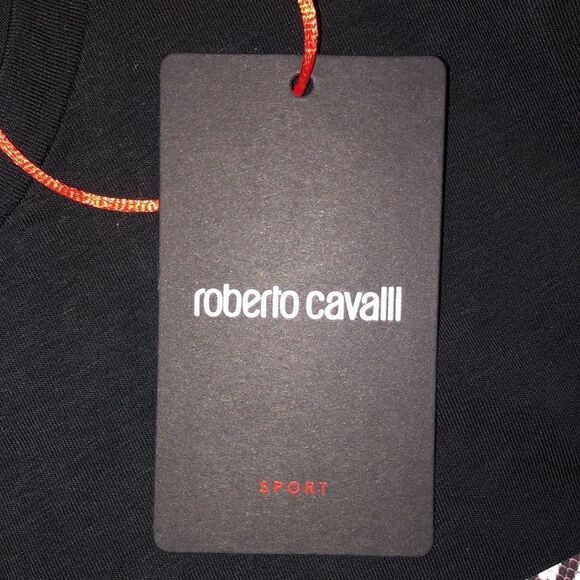 Roberto Cavalli Snake-Print Logo Tee | Large - Picture 6 of 9